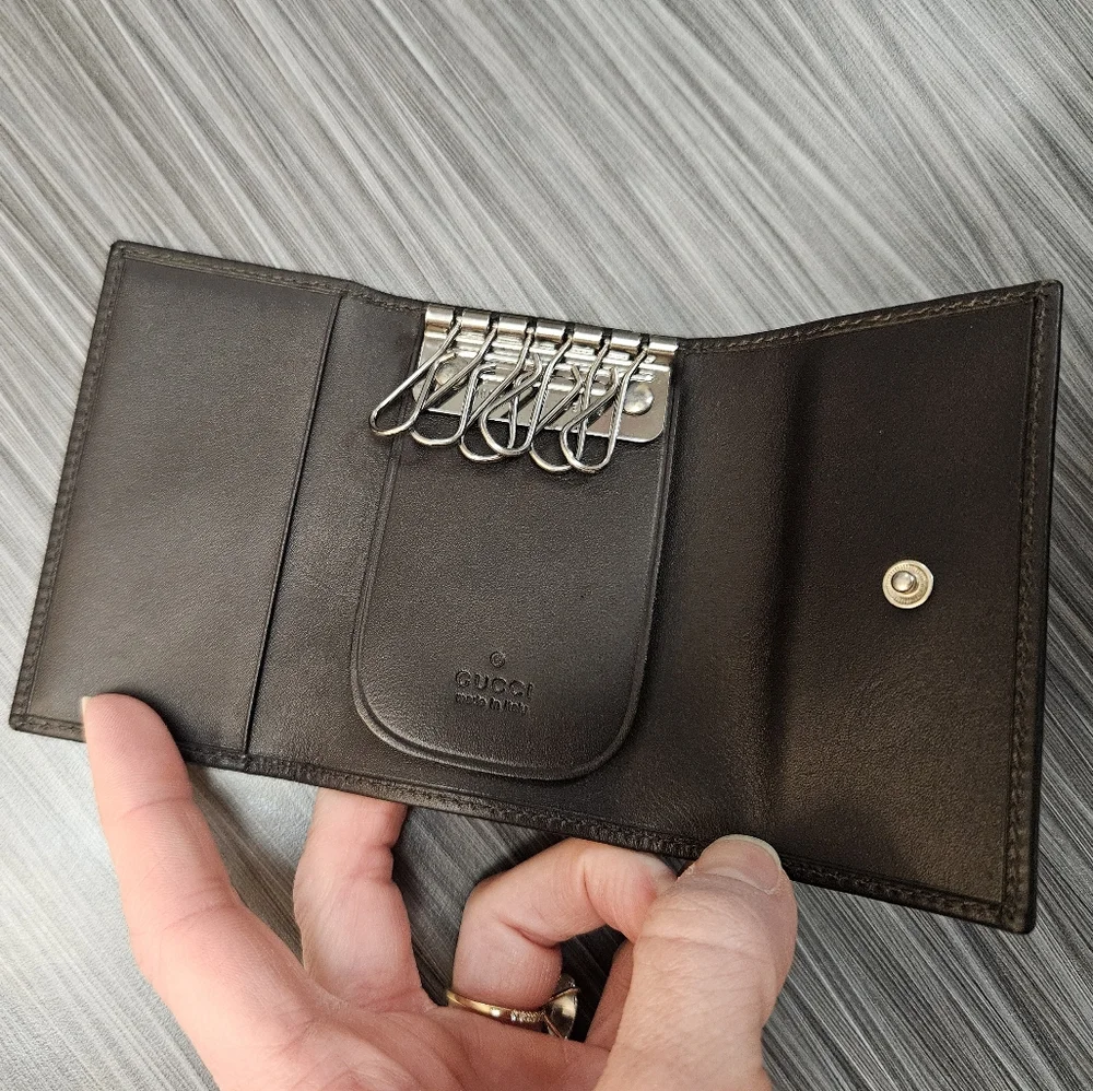 NIB Vintage Gucci Original GG Key Wallet In Beige - Picture 11 of 16